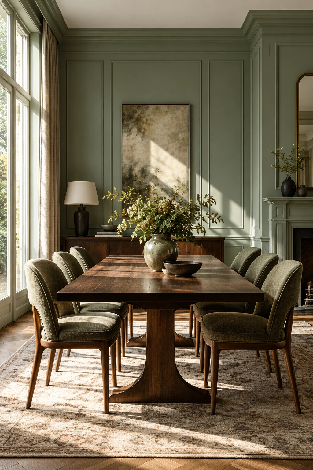 Illustrative interior with professionally finished walls and woodwork