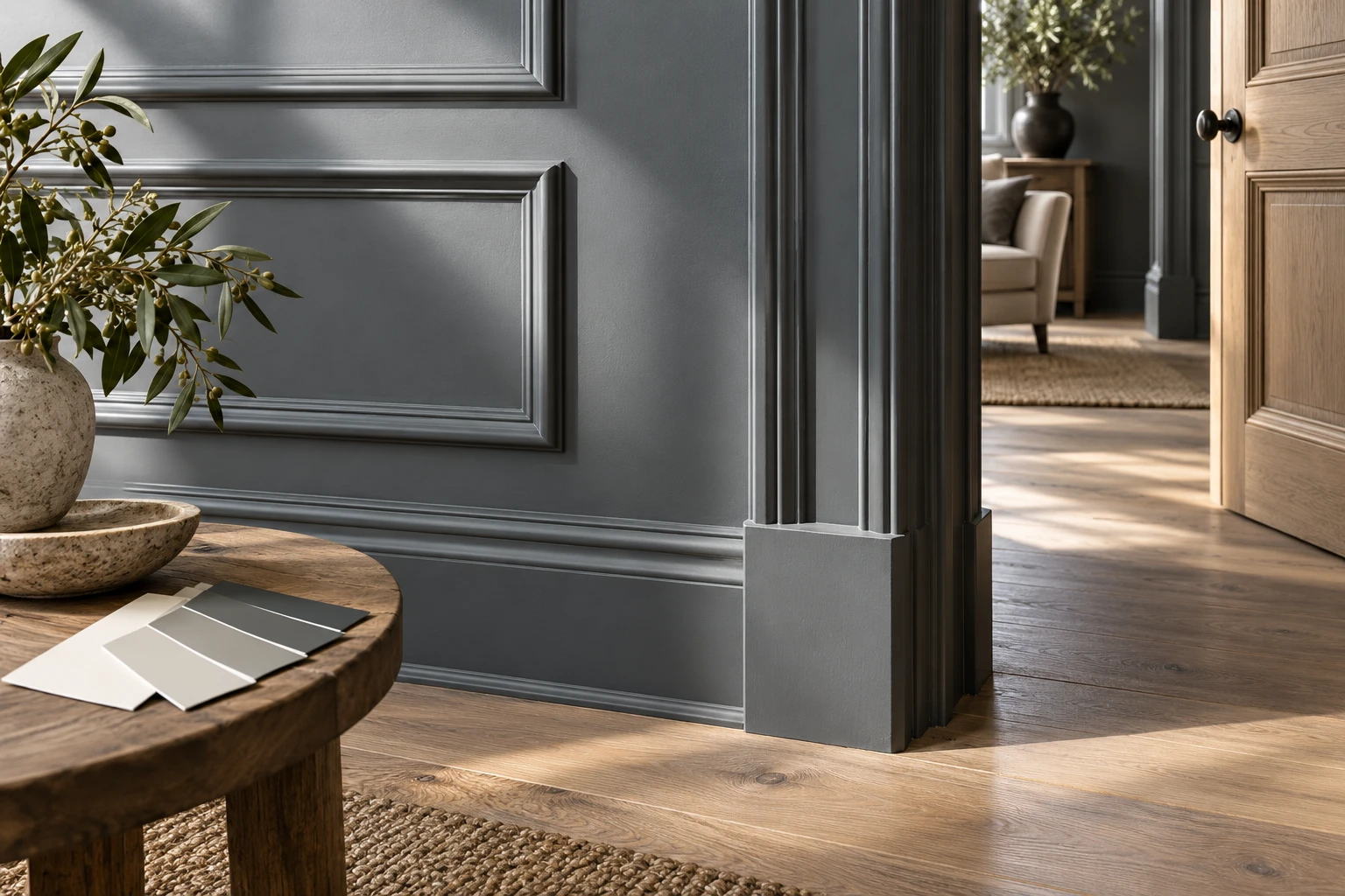 Illustrative painted joinery and surface finish detail