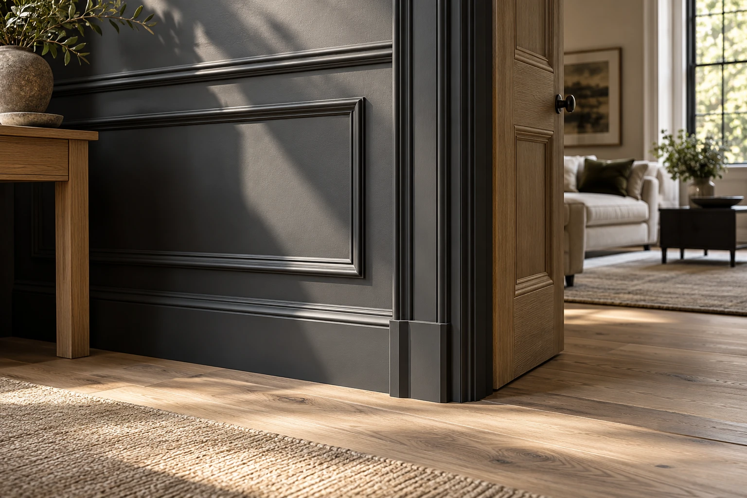 Illustrative painted joinery and surface finish detail