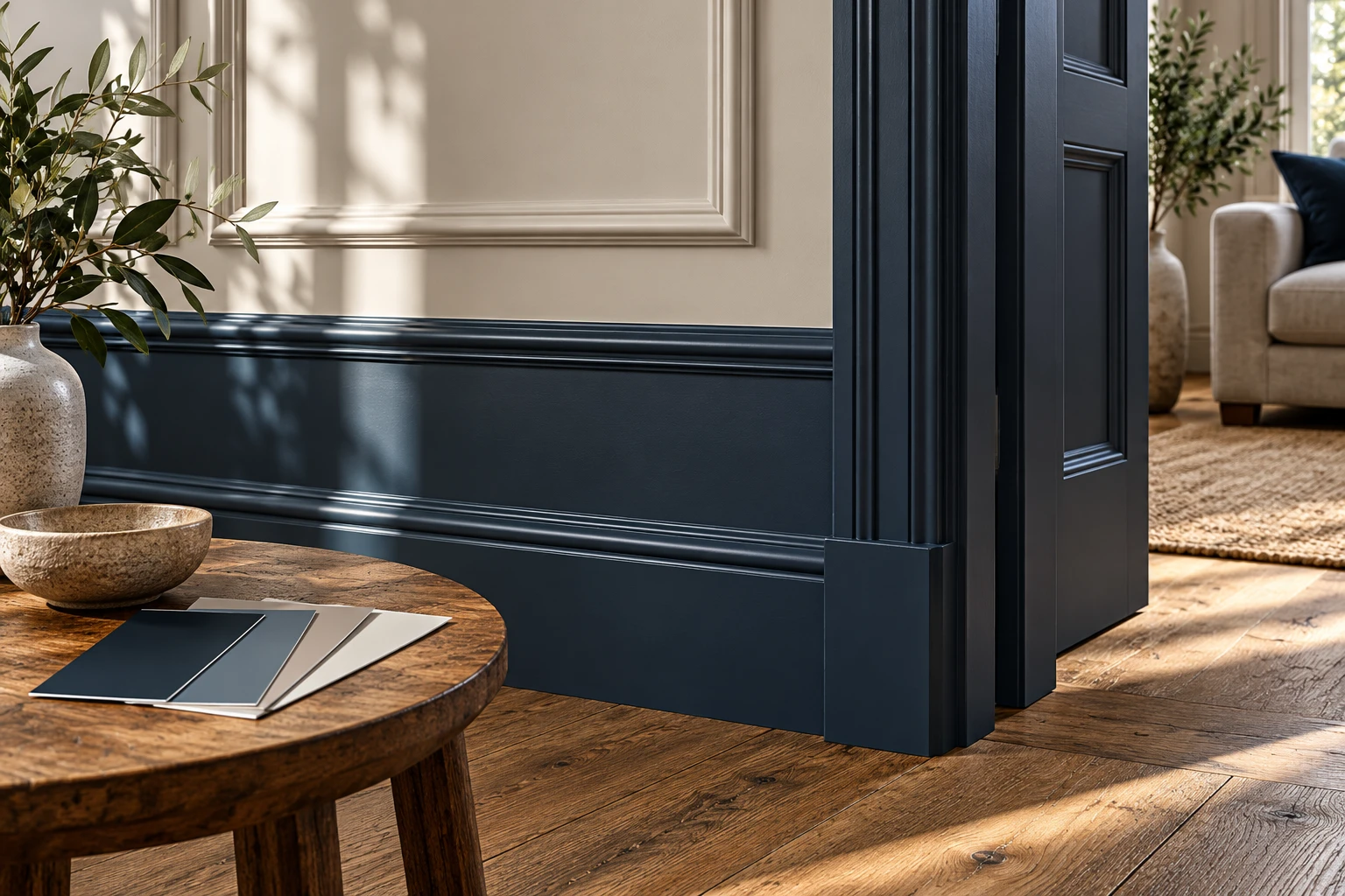 Illustrative painted joinery and surface finish detail