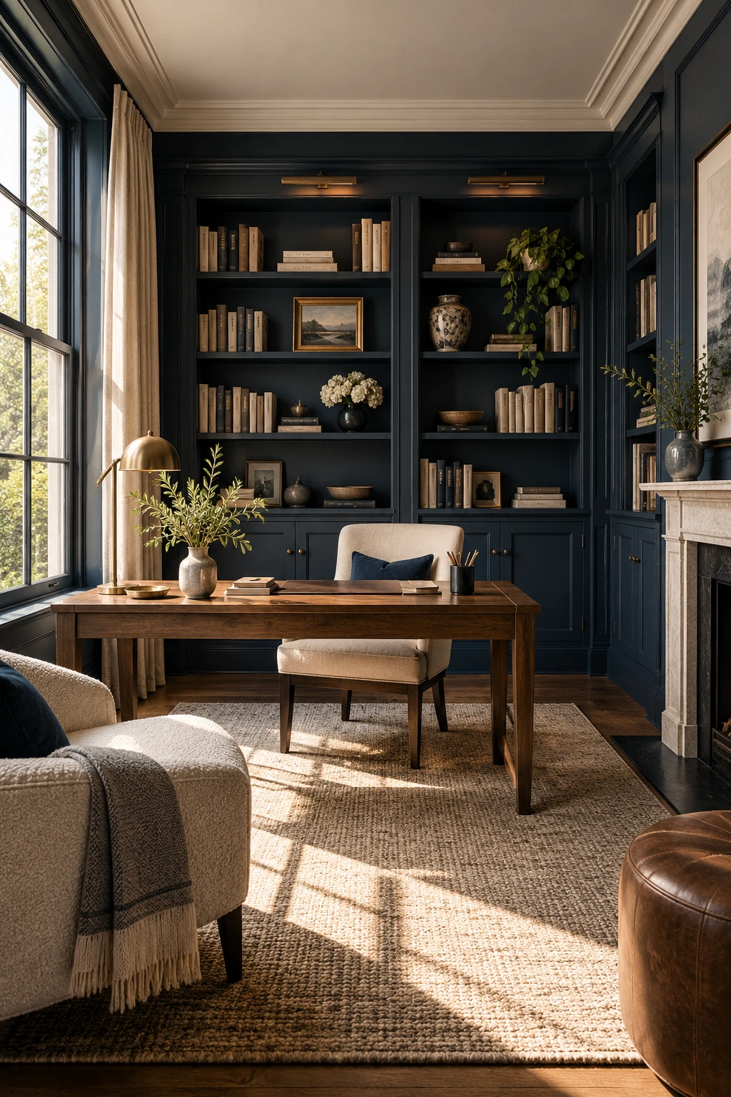 Illustrative interior with professionally finished walls and woodwork