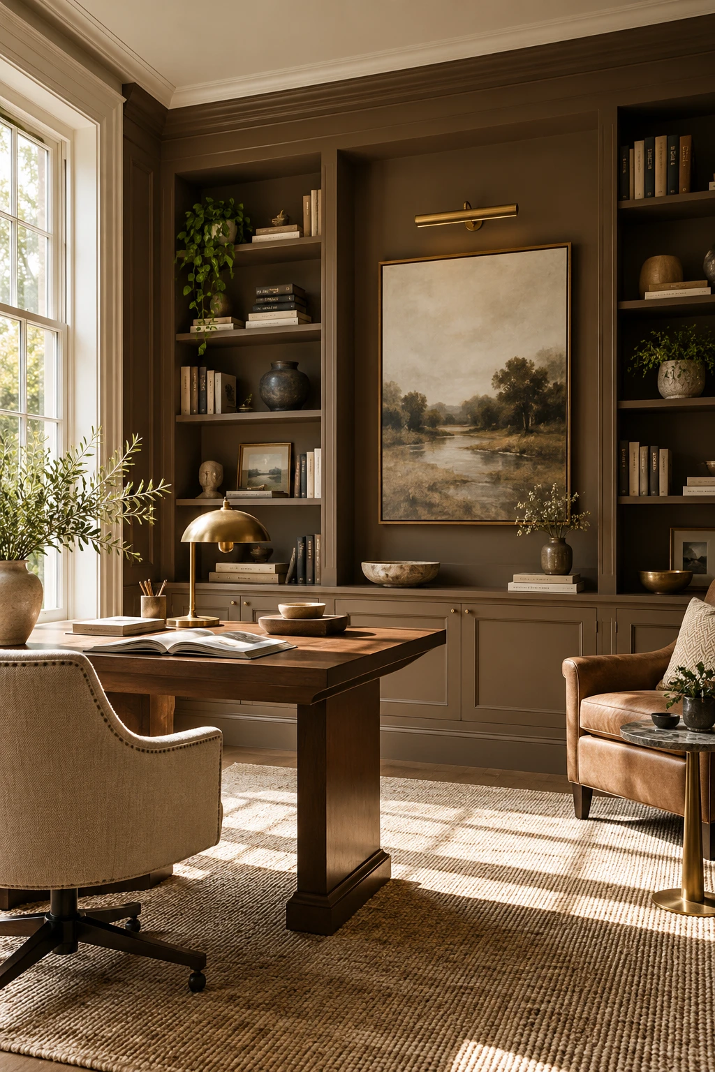 Illustrative interior with professionally finished walls and woodwork
