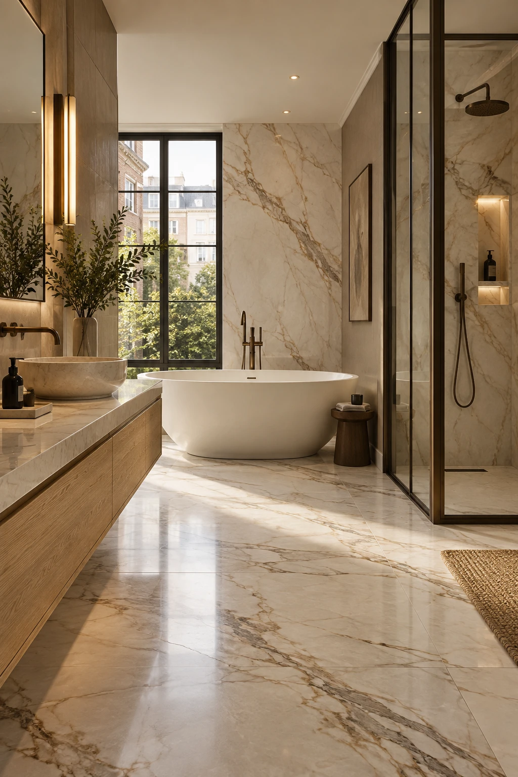 Illustrative bathroom refurbishment scene in a London property