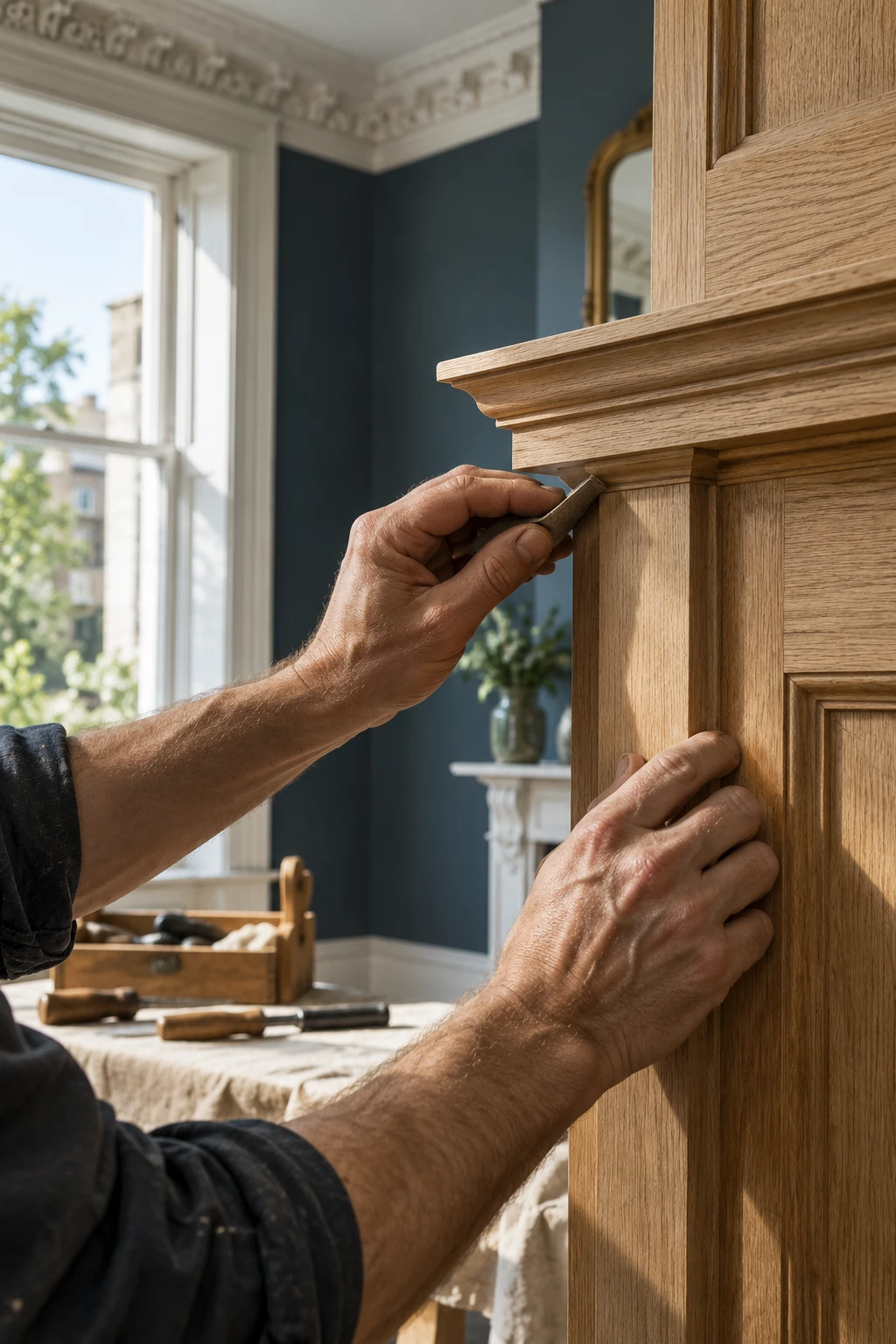 Illustrative oak joinery craftsmanship